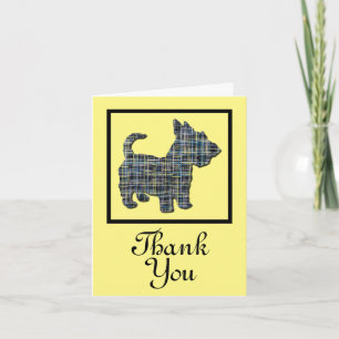 Scottish Terrier Dog Thank You Greeting Card