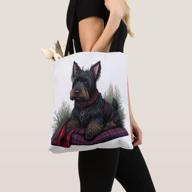 Scottish Terrier Dog Tote Bag (Close Up)
