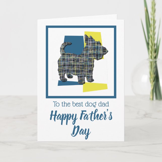 Scottish Terrier Dog TriColour Father’s Day Card (Front)