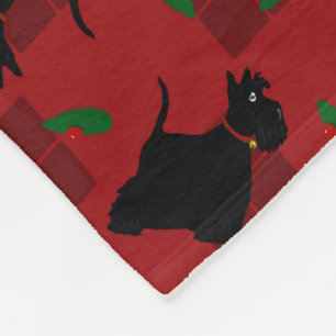 Scottish Terrier Dogs and Tam O'Shanter Fleece Blanket