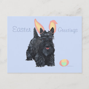 Scottish Terrier Easter Holiday Postcard