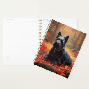 Scottish Terrier en automne Leaves Fall Inspire