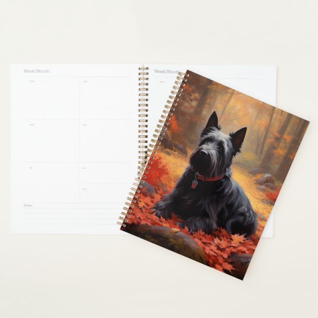 Scottish Terrier en automne Leaves Fall Inspire (Devant avec enveloppe)