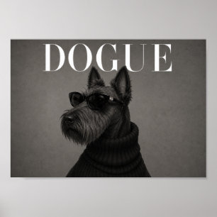 Scottish Terrier Fashion Editorial Dog Art Print