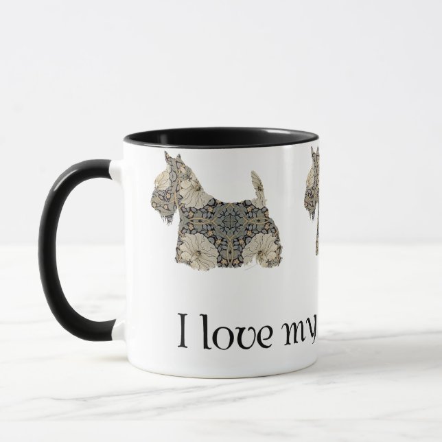 Scottish Terrier Fun Silhouette Mug (Left)