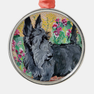 Scottish Terrier Garden Metal Ornament