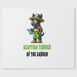 Scottish Terrier Gardener Wrapping Paper
