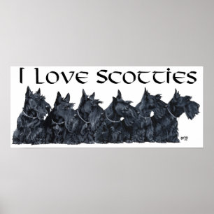 Scottish Terrier Gathering Poster
