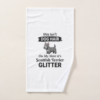Scottish Terrier Glitter Funny Dog Lover Design_1 Hand Towel