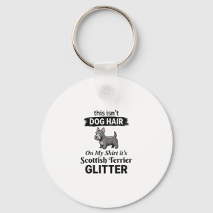Scottish Terrier Glitter Funny Dog Lover Design_1 Keychain