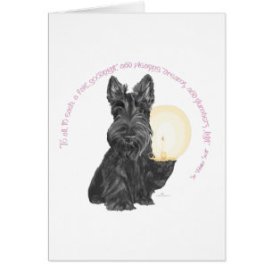 Scottish Terrier Goodnight PINK