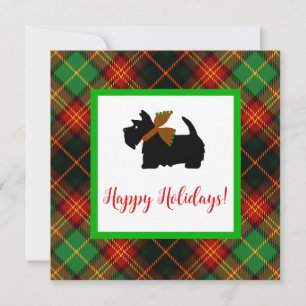 Scottish Terrier Green Plaid 