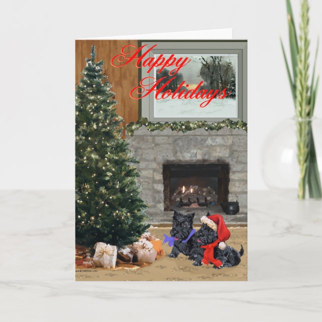 Scottish Terrier Greeting Card (Front)