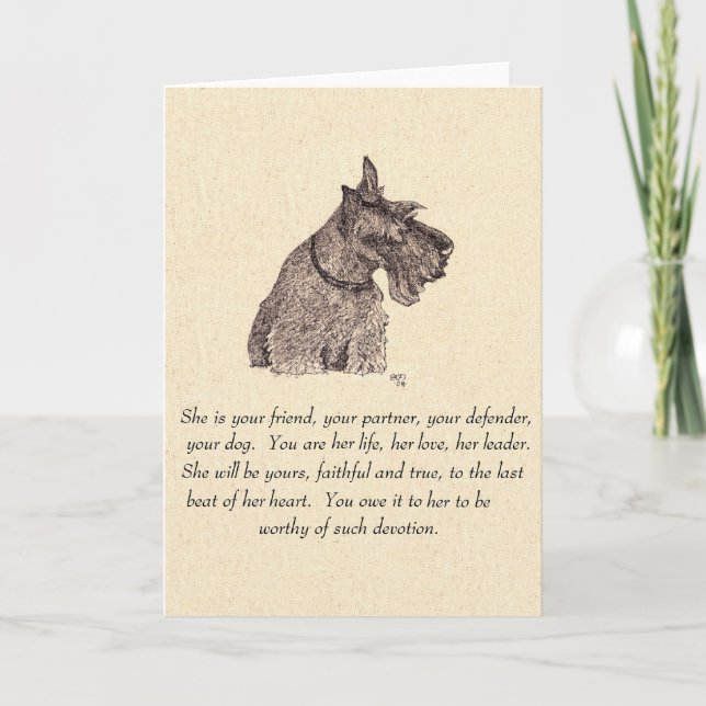 Scottish Terrier Greeting Card (Front)