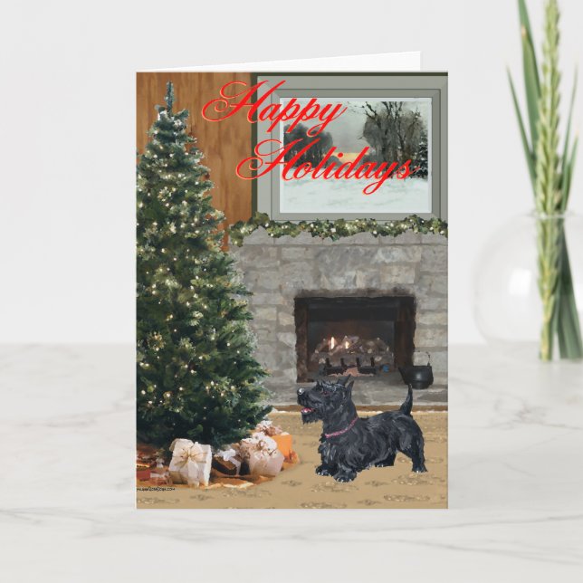 Scottish Terrier Greeting Card (Front)