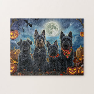 Scottish Terrier Halloween Spooky Jigsaw Puzzle