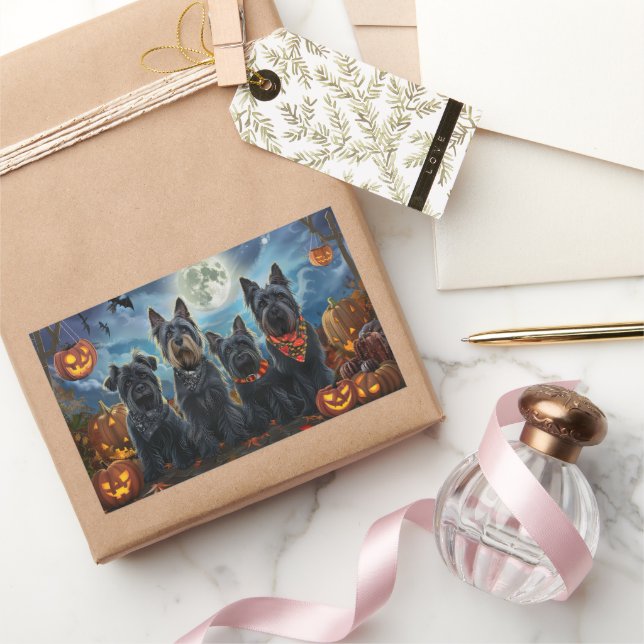 Scottish Terrier Halloween Spooky Sticker (Gifting)