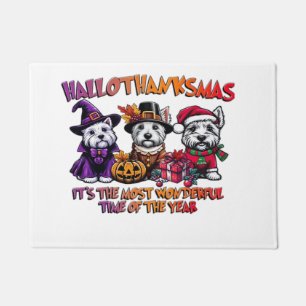 Scottish Terrier Halloween Thanksgiving Christmas  Doormat