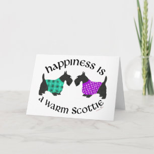 Scottish Terrier Happiness Holiday Card