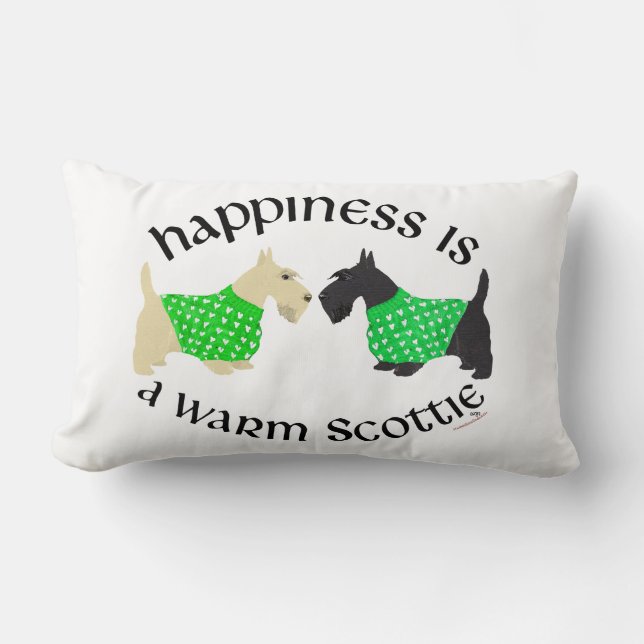 Scottish Terrier Happiness Pillow (Front)