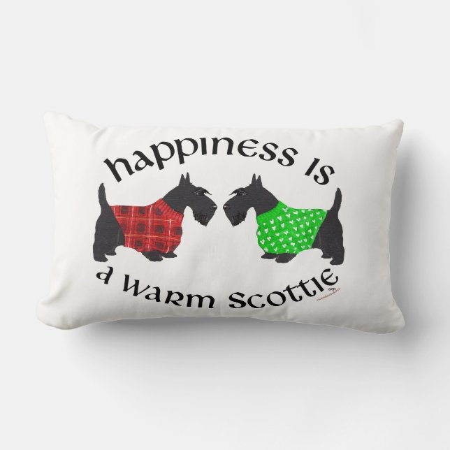Scottish Terrier Happiness Pillow (Front)