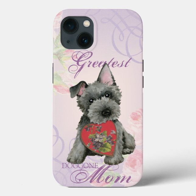 Scottish Terrier Heart Mom Case-Mate iPhone Case (Back)