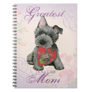 Scottish Terrier Heart Mom Notebook