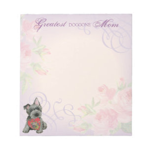 Scottish Terrier Heart Mom Notepad