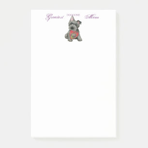 Scottish Terrier Heart Mom Post-it Notes