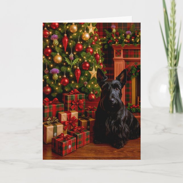 Scottish Terrier Holiday Card (Front)