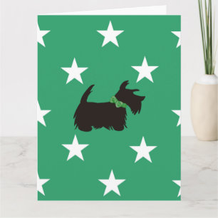 Scottish Terrier Holiday Card, Scottie dog Card