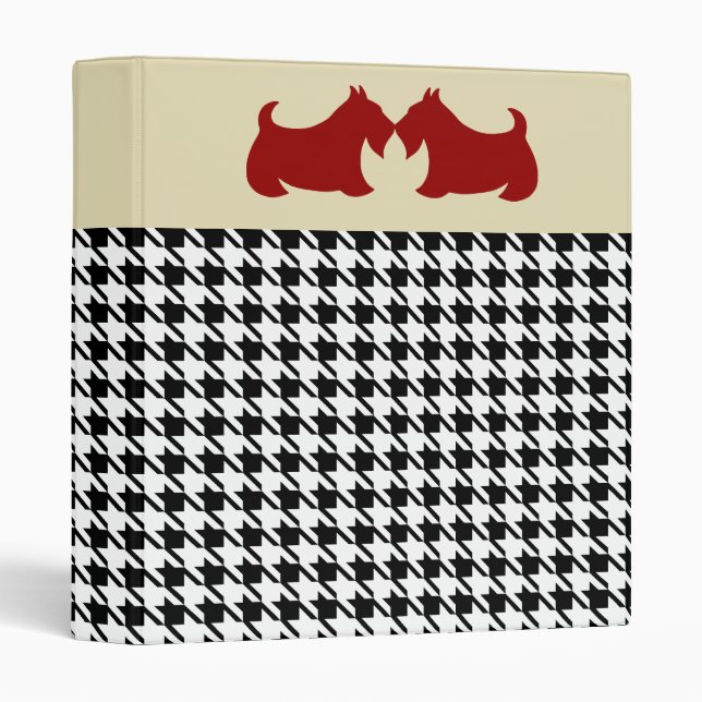 Scottish Terrier Houndstooth Binder (Front/Spine)
