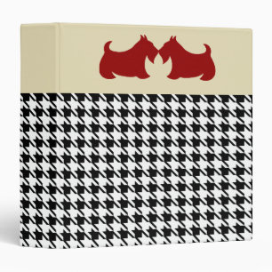 Scottish Terrier Houndstooth Binder