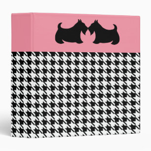 Scottish Terrier Houndstooth Binder