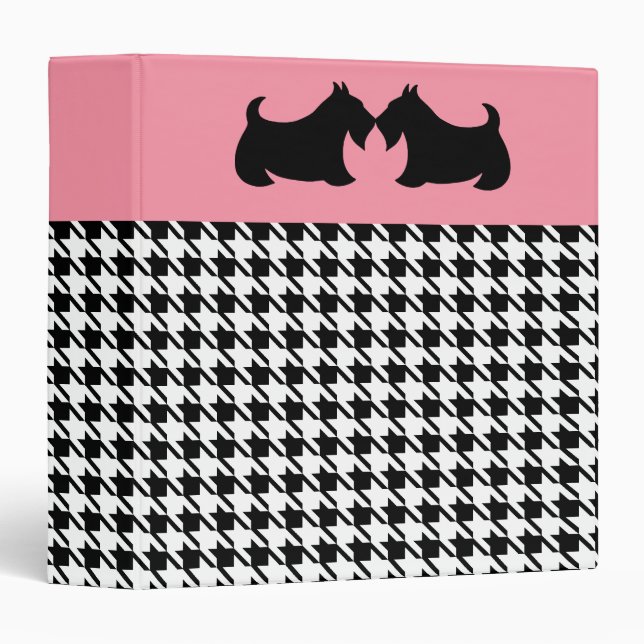 Scottish Terrier Houndstooth Binder (Front/Spine)
