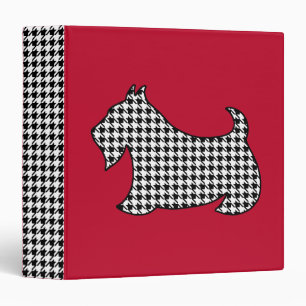 Scottish Terrier Houndstooth Binder
