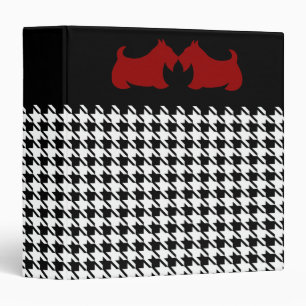 Scottish Terrier Houndstooth Binder