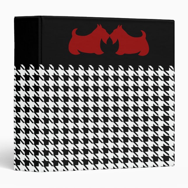 Scottish Terrier Houndstooth Binder (Front/Spine)