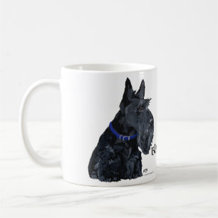 Scottish Terrier in a Blue Collar Coffee Mug