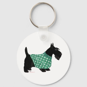 Scottish Terrier in a Sweater Keychain