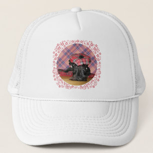 Scottish Terrier in a Tam-o-Shanter Trucker Hat
