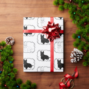 Scottish Terrier in Celtic Frame Wrapping Paper