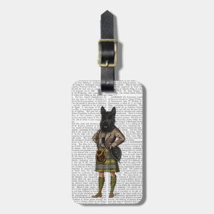 Scottish Terrier in Kilt Luggage Tag