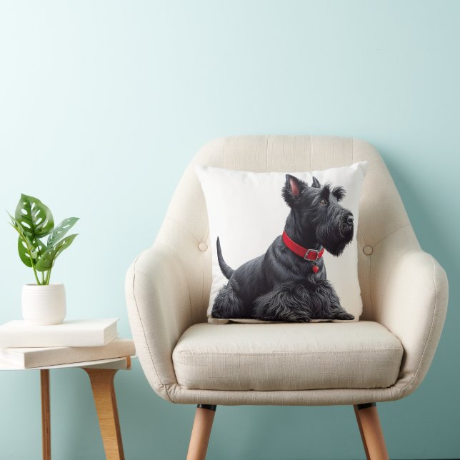 Scottish Terrier in Throw Pillow (Chair)