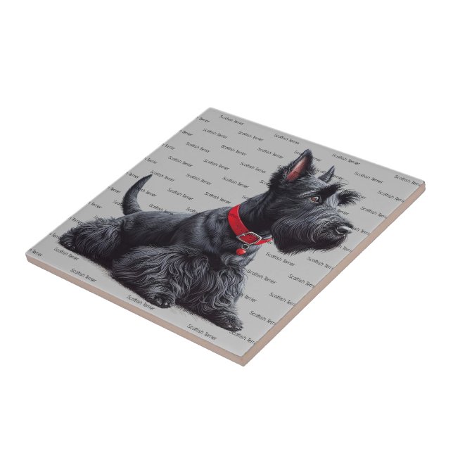 Scottish Terrier in Tile (Side)