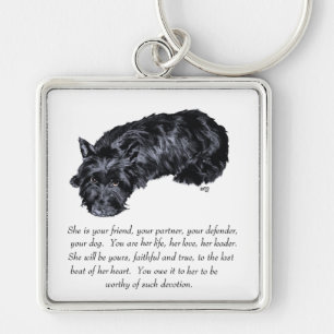 Scottish Terrier Keepsake - FEMALE Keychain