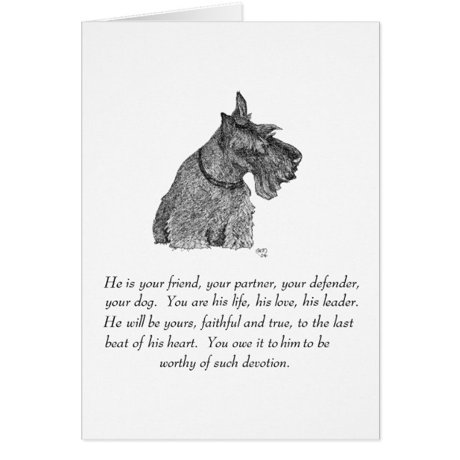 Scottish Terrier Keepsake - MALE (Front)