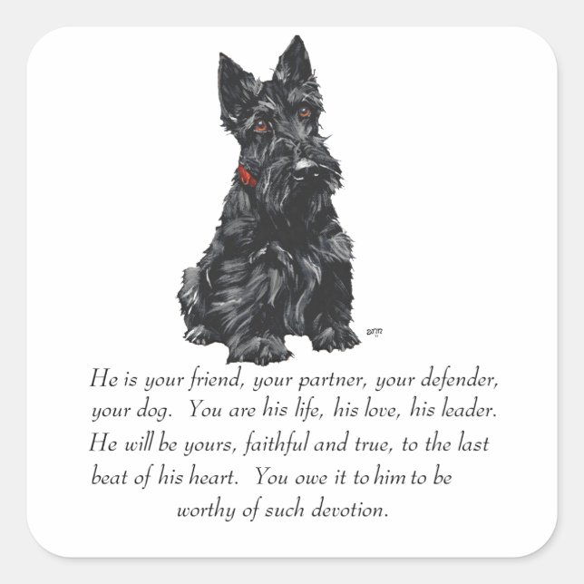 Scottish Terrier Keepsake Square Sticker (Front)