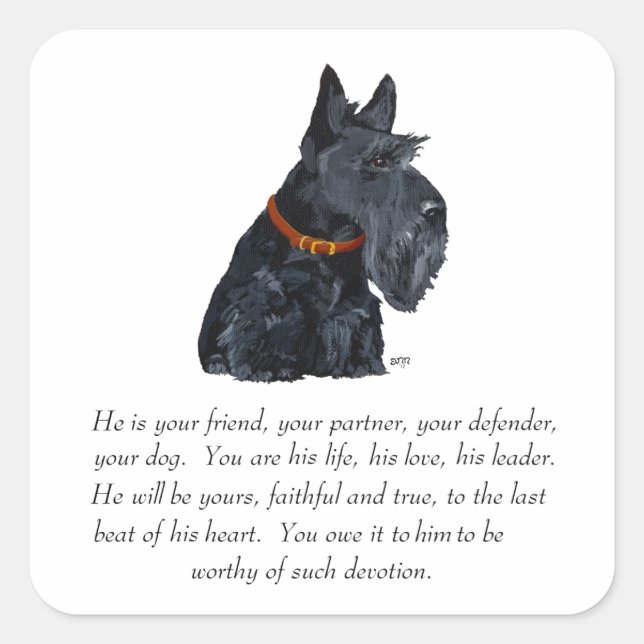 Scottish Terrier Keepsake Square Sticker (Front)