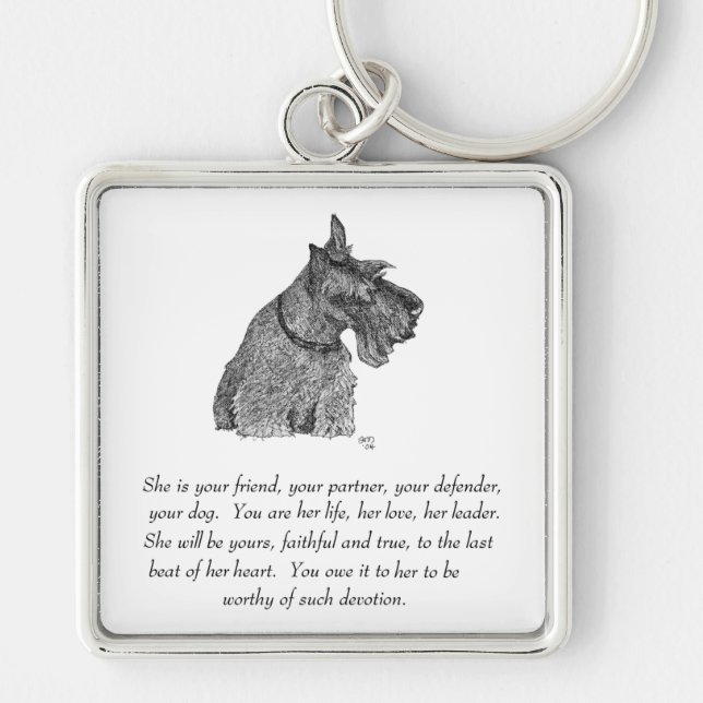 Scottish Terrier Keepsakes - FEMALE Keychain (Front)